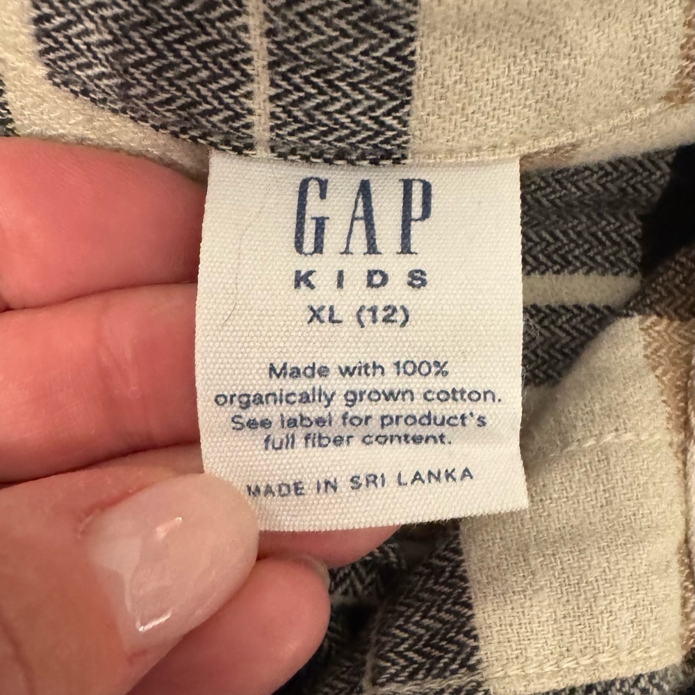 EUC Boy’s Gap Plaid Shirt-Jacket (XL-12) - Picture 5 of 6
